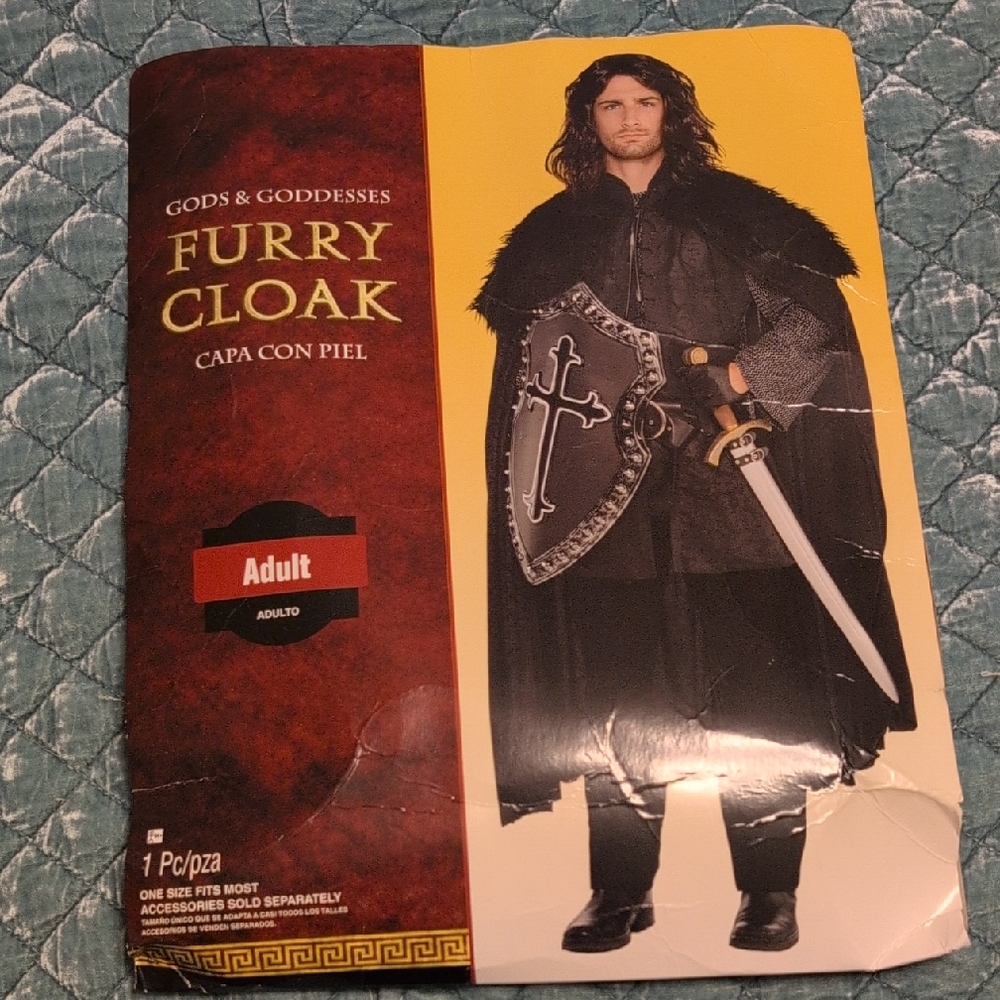 Amscan Black Furry Cloak for Adults